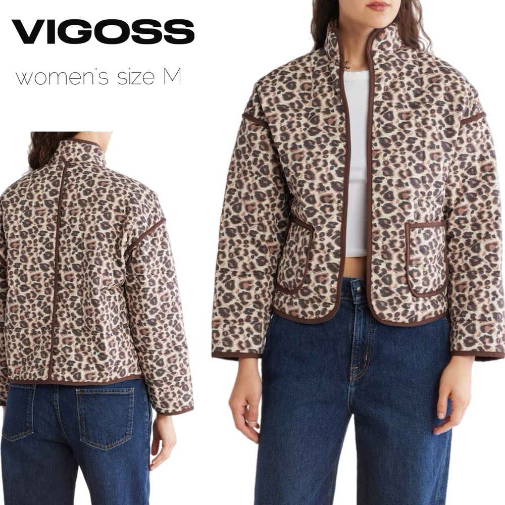 VIGOSS - Leopard Box Quilted Jacket